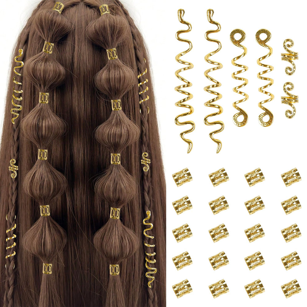 Ensemble d'accessoires cheveux dorés TEBIEKOY, prêt pour tous les looks.