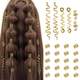 Ensemble d'accessoires cheveux dorés TEBIEKOY, prêt pour tous les looks.