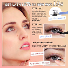 Tecxin Mix : cils mesurant 10-12 mm pour un regard naturel.