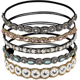 Teenitor 5pcs rhinestone headbands for women add subtle sparkle to outfits