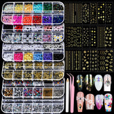 Teenitor accessoire-ongles-or-stickers : motifs dorés faciles et rapides sur ongles