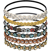 Teenitor bandeau élastique perlée et strass pour un look glamour au quotidien.