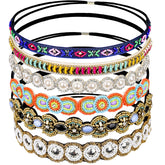 Teenitor bandeaux elastiques avec strass et perles, look élégant au quotidien