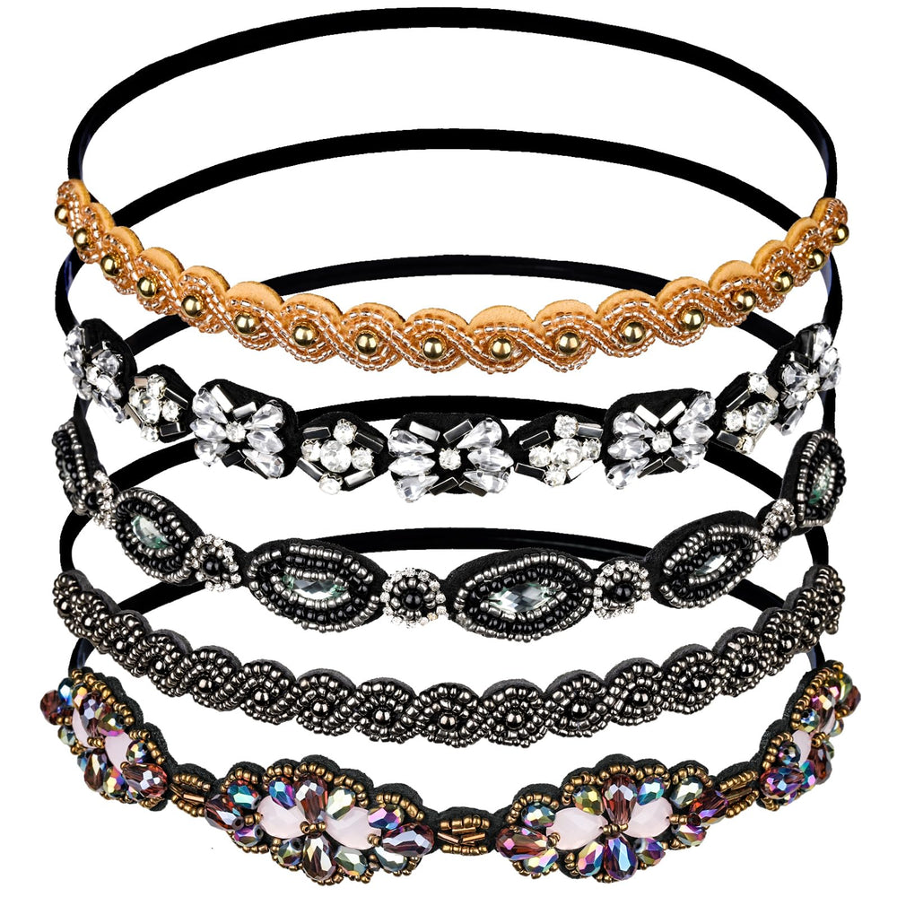 Bandeaux Teenitor ornés de perles et strass pour un look glamour.