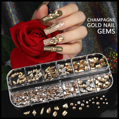 Billes de caviar dorées Teenitor pour ongles, textures et reflets.