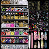 Teenitor ensemble d'accessoires ongles : charms et gems pour designs variés et élégants.