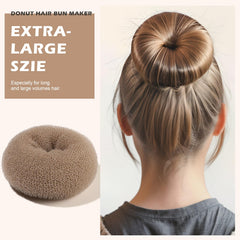 Teenitor ensemble anneau-chignon grand pour chignon rapide et structuré.