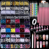 Ensemble Teenitor Nail Art – vue d'ensemble pour designs faits maison faciles.