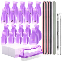 Teenitor kit-dissolvant-gel-vernis clips-mains-pieds pour retrait rapide à domicile.
