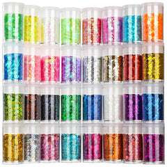 Teenitor melange paillettes festival 32 couleurs pour visage et corps, effet scintillant.