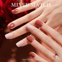 Teenitor ongles courts a-poser brillant noir, style chic et retrait facile.