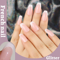 Ongles press-on Teenitor glitter design – éclat scintillant pour une touche festive.