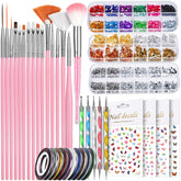 Teenitor pinceaux art des ongles: précision pour motifs fins et nets.