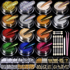 Teenitor poudre chrome ongles perles : effet élégant et uniforme pour une manucure lisse.