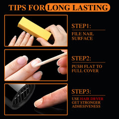 Tabs Teenitor réutilisables sans endommager l’ongle naturel