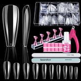Teenitor embouts ongles forme cercueil clair para un look net et précis