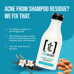 Teenology Teen Shampoo aloé-sage: texture légère, ingrédients naturels apaisants.