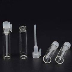 Teensery flacon échantillon en verre 1ml, capuchon clair, facile à remplir.