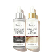 Tehkeya Peel Shot Glow, flacon riz blanc, révèle un éclat doux.