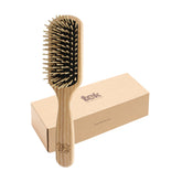 Brosse TEK en bois de frêne naturel rectangulaire pour un coiffage en douceur