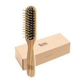 TEK brosse rectangulaire en bois de frêne naturel, démêle en douceur