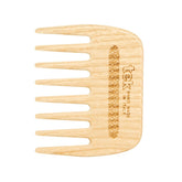TEK peigne bois frêne naturel dents larges arrondies, démêlage en douceur.