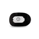TeLETIES attache-cheveux plat rond noir, maintien sûr sans glisser.