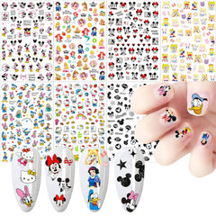 Temote decals cartoon pour ongles 7-feuilles, décoration rapide et ludique.