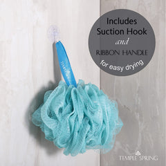 Temple Spring Loofa exfoliation douce, exfolie sans agresser la peau.