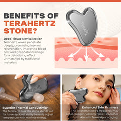 TeraRX Terahertz gua sha contour-visage pour définition et douceur.