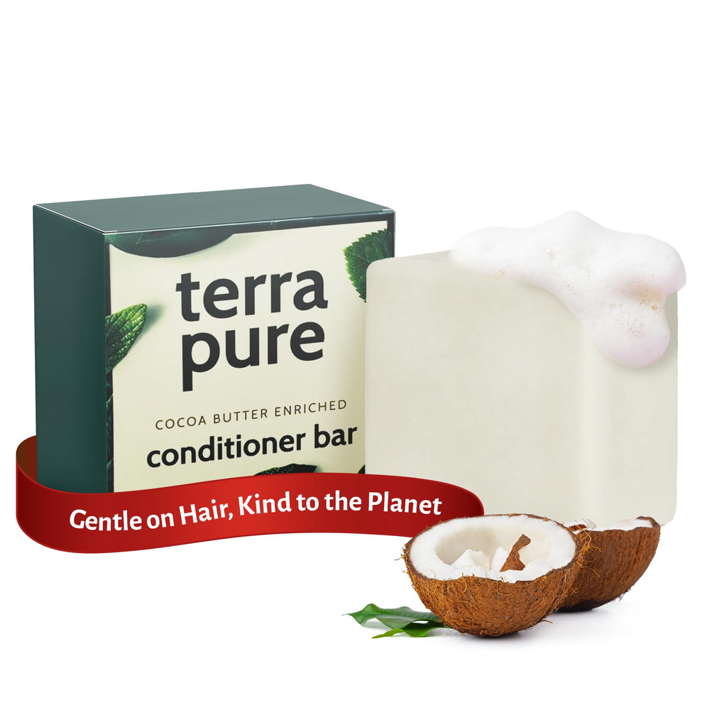 Terra Pure Conditionneur Bar emballage carton recyclable et zéro déchet.
