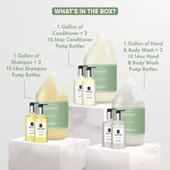 Terra Pure bouteille-pompe gel douche en gallon, expérience spa pour les clients