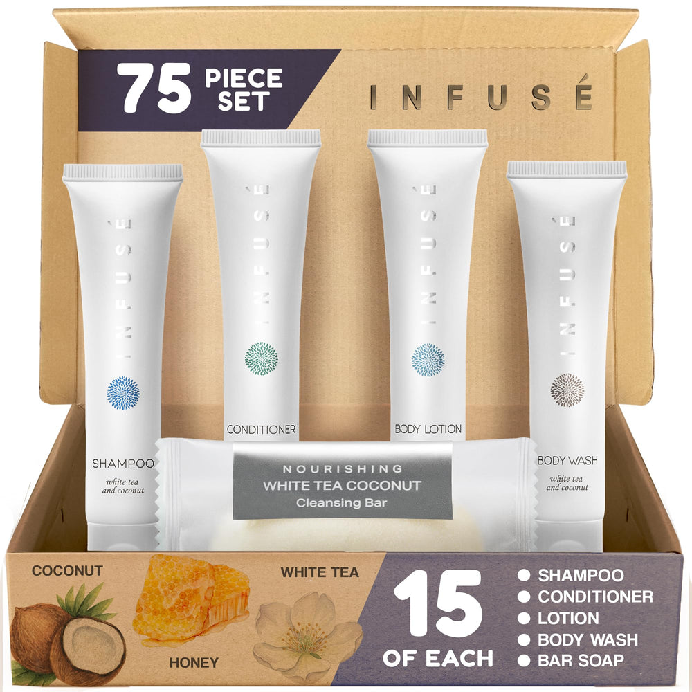 Shampoing Terra Pure Infuse en bouteille, parfum frais pratique pour les cheveux en voyage