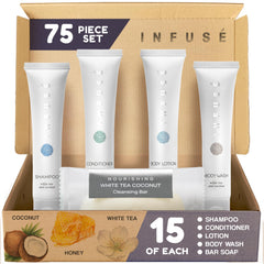 Shampoing Terra Pure Infuse en bouteille, parfum frais pratique pour les cheveux en voyage