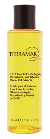 Terramar 3 in 1 Hair Oil bottle pour for easy smoothing