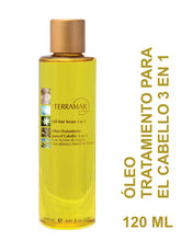 Terramar huile argan-macadamia-monoi – bouteille prête à nourrir les cheveux.