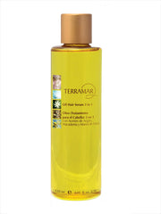 Terramar huile argan-macadamia-monoi – cheveux brillants et nourris après application.
