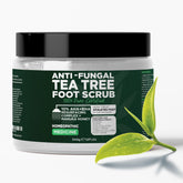 Terramed Just Think Comfort Tea Tree Foot Scrub jar for refreshing exfoliation
