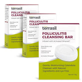 Terrasil Folliculitis Savon – emballage pratique pour un soin quotidien en douceur.