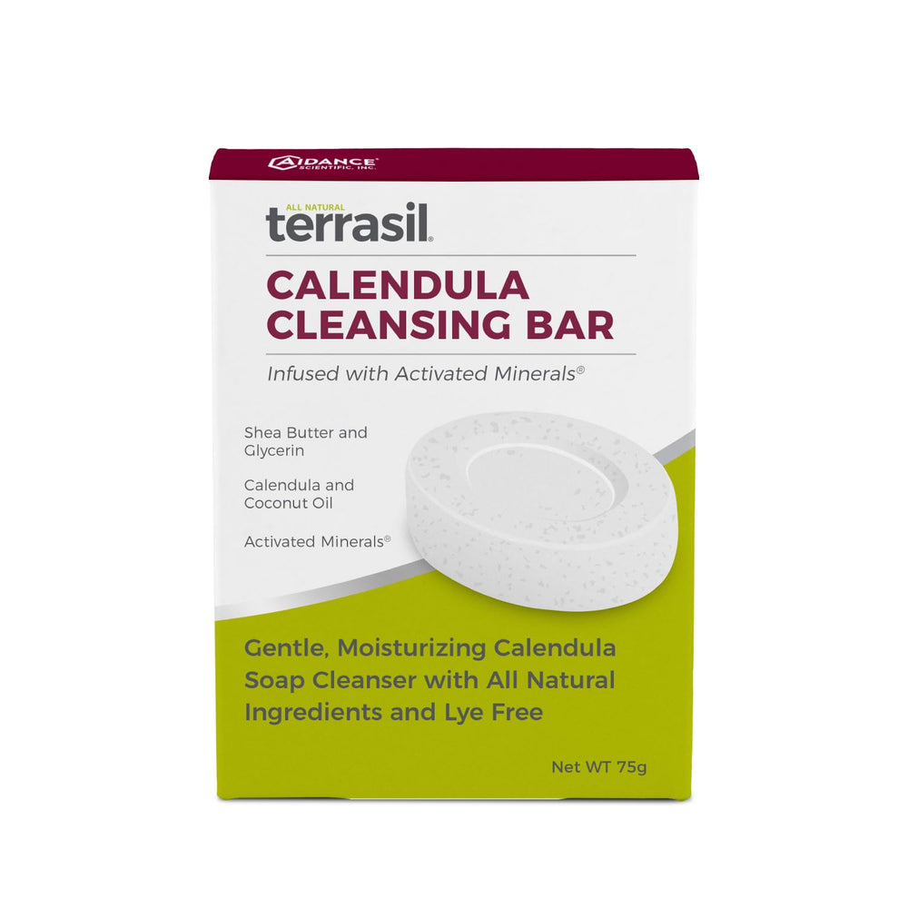 Terrasil Savon Calendula en barre, relief doux pour irritations cutanées.