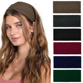 Bandeau TERSE noir large et boho, maintien antiglisse pour le quotidien.