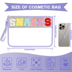 TESAFNG sac snack avec ouverture zippée et fenêtre claire pour repérer rapidement le contenu.