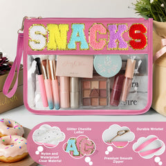 TESAFNG trousse étanche PVC et PU rose, protège liquides et accessoires.