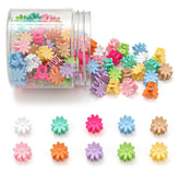 Clip cheveux fleur mini Tetizo bleu, maintien fiable pour cheveux fins.