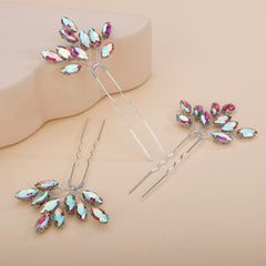 Teyglen broches cheveux cristal AB couleur porte, faciles à fixer toute la journée.