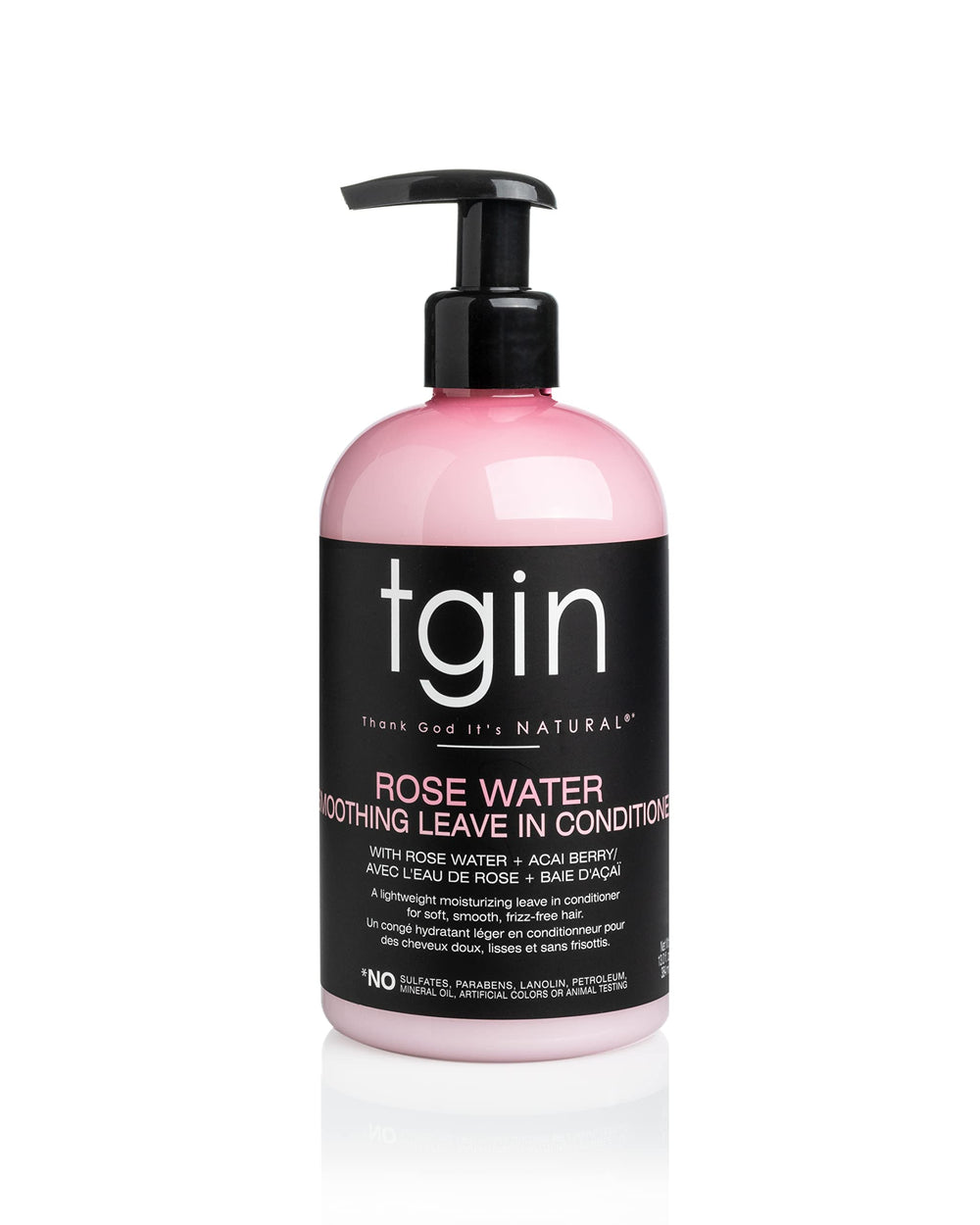 tgin Eau de Rose: lissage sans rinage sur bouteille, hydratation longue durée.