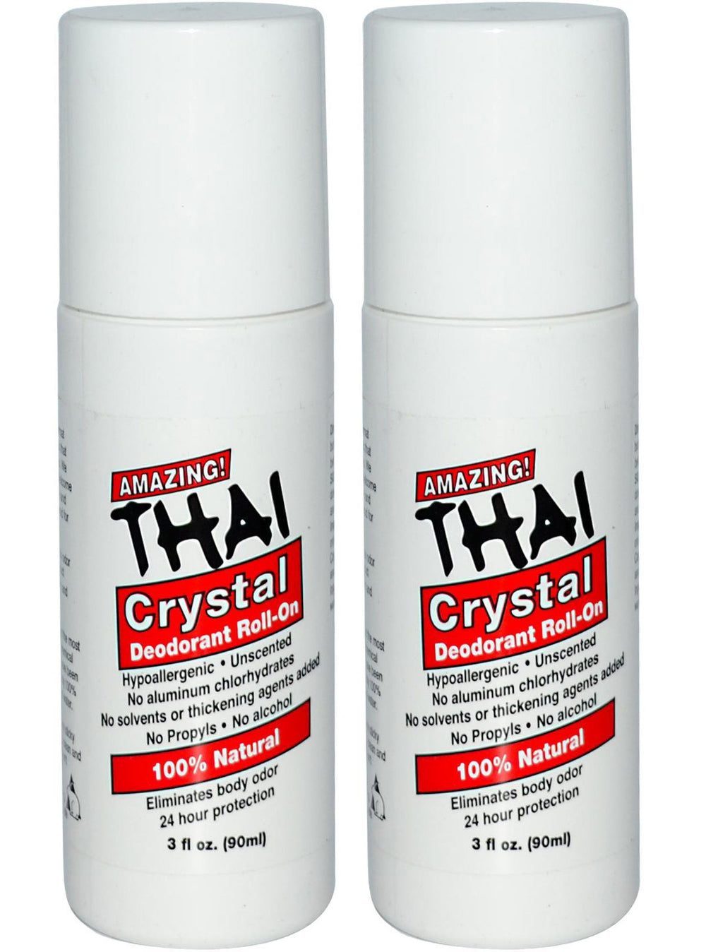 Thai Crystal Déodorant Pierre Roll-On – bouteille, touche fraîche durable sans parfum
