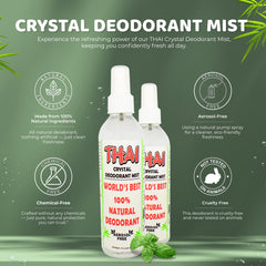 Pompe du déodorant minéral Thai Deodorant Stone Crystal Mist en action