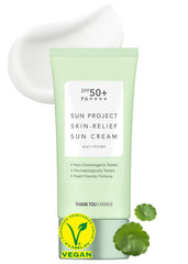 THANKYOU FARMER Sun Project Relief crème solaire, texture légère et protection SPF50+ pour visage
