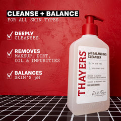 Mousse nettoyante visage légère de THAYERS avec aloe pour un rinçage facile.